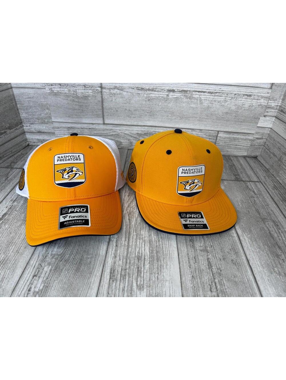 Nashville Predators Fanatics Authentic Pro Adjustable & Snapback Hats Lot NWT